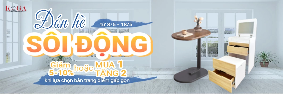 Đón Hè Sôi Động Cùng Kaga Khi Đặt Hàng Tủ Trang Điểm Gấp Gọn