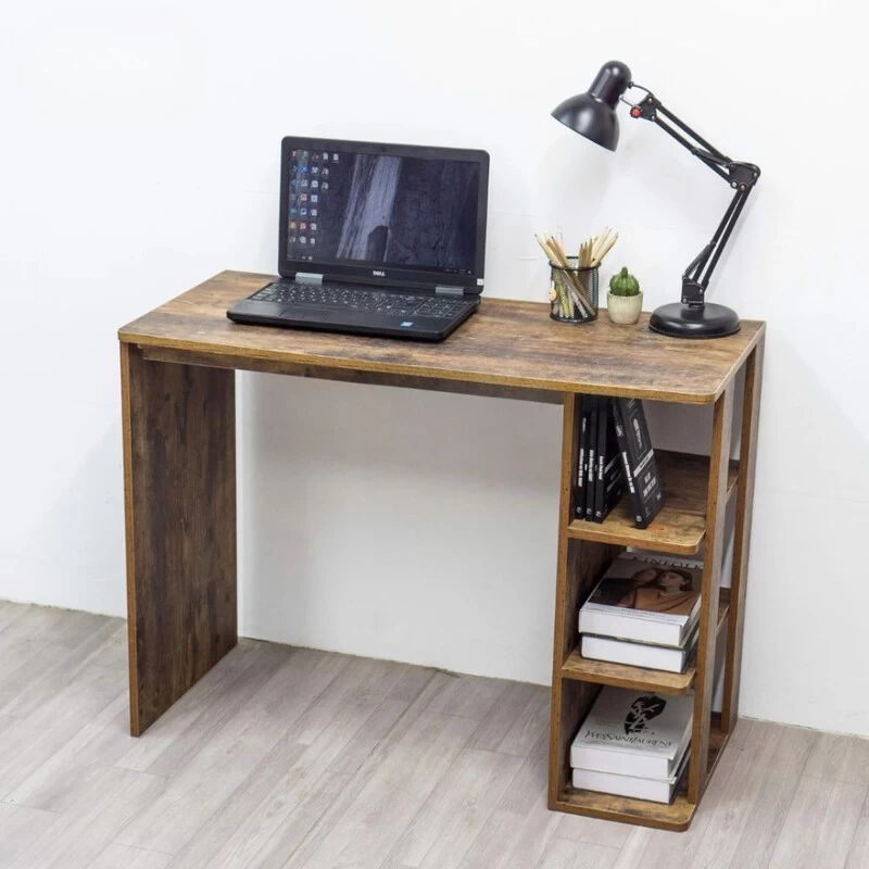 Bàn Làm Việc Đa Năng Kết Hợp Kệ Màu Gỗ Cháy | Nội Thất Kaga Thương Hiệu Nội Thất Hiện Đại