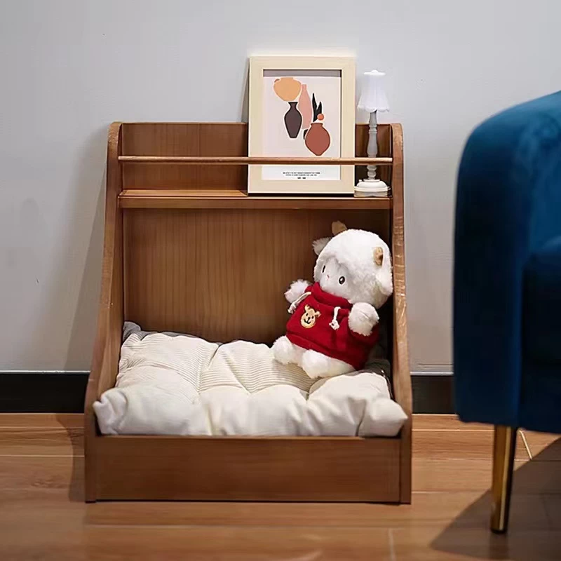 Giường Gỗ Dành Cho Thú Cưng Dạng Hộp Màu Gỗ Đậm | Nội Thất Kaga Thương Hiệu Nội Thất Hiện Đại