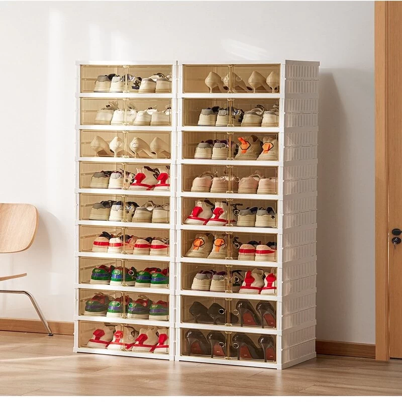 Tủ Nhựa Để Giày Dép Kép Gấp Gọn Liền Khối Chắc Chắn 6 Tầng | Nội Thất Kaga Thương Hiệu Nội Thất Hiện Đại