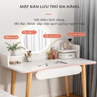 Bàn Trang Điểm Phong Cách Tối Giản Kèm Gương Và Tủ