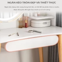 Bàn Trang Điểm Phong Cách Tối Giản Kèm Gương Và Tủ