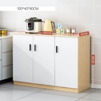 Tủ Bếp Tối Giản 3 Cánh Mở Màu Gỗ