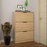 Tủ Giày 3 Tầng Tiết Kiệm Không Gian Màu Gỗ