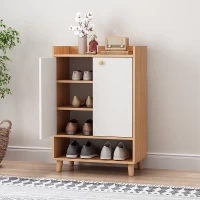 Tủ Giày 4 Tầng Tiện Dụng Màu Gỗ