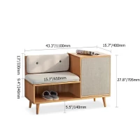 Tủ Giày Kết Hợp Ghế Đôn Mềm Mại