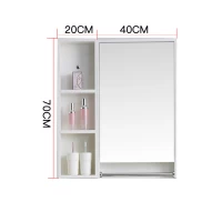 Tủ Gương Phòng Tắm Có 1 Kệ Lưu Trữ Hình Chữ Nhật Màu Trắng