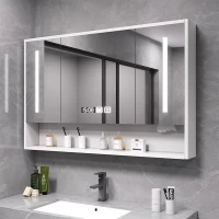 Tủ Gương Phòng Tắm Treo Tường Có Đèn Led Màu Trắng