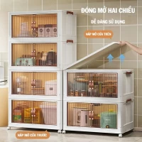 Tủ Nhựa Gấp Gọn Đa Năng 3 Tầng 56Cm