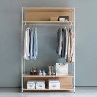 Tủ Quần Áo Có Kệ Treo Và Ngăn Tầng Thêm Tiện Ích