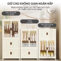 Tủ Quần Áo Gấp Gọn, Tủ Nhựa Để Đồ Cho Bé 3 Tầng Trong Phòng Ngủ