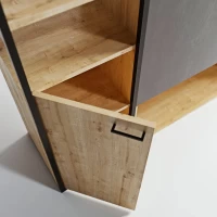 Tủ Quần Áo Kết Hợp Kệ Trang Trí Và Hộc Tủ Hiện Đại